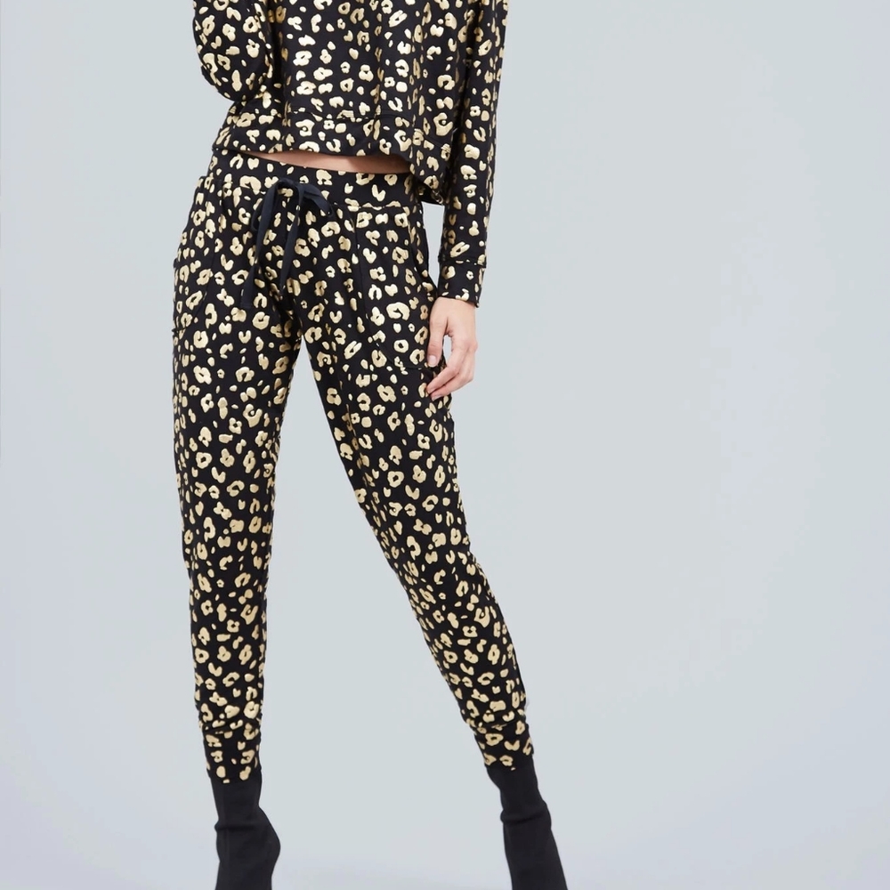 Terez Cheetah Foil Joggers